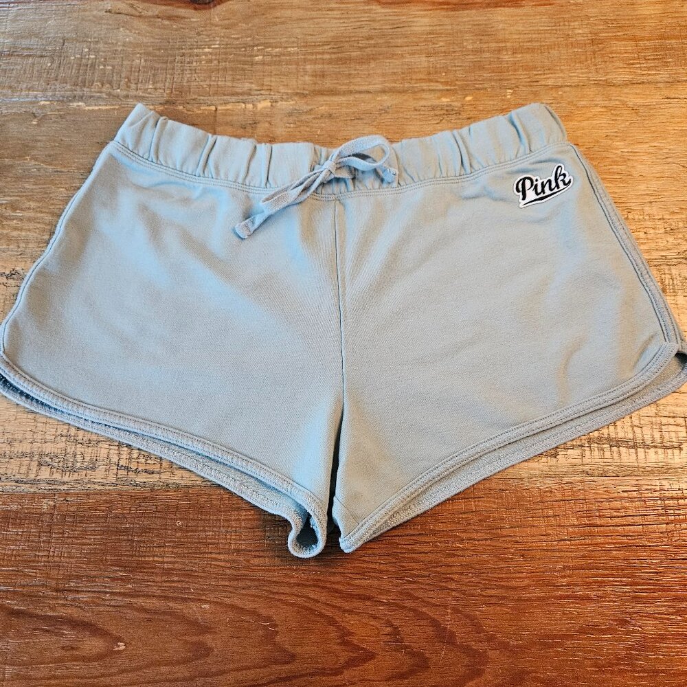PINK Victoria's Secret Women's Green Shorts - Size Medium